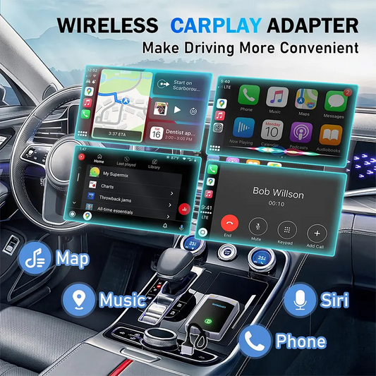 2024 工場出荷時の有線 CarPlay 車すべてに対応する有線からワイヤレス CarPlay アダプターへのアップグレード